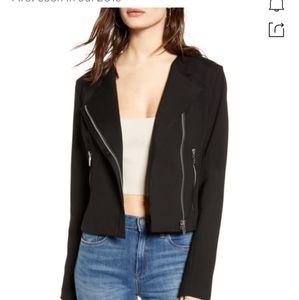 Blank NYC Collarless Ponte Moto Jacket NWOT